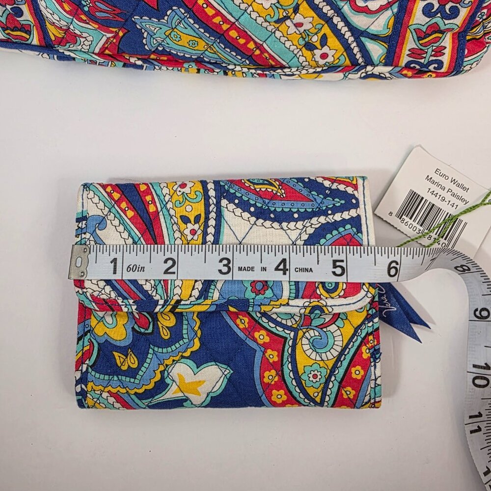 Vera Bradley Marina Paisley Hipster Crossbody Bag + Euro Wallet Set NWT - Picture 15 of 16